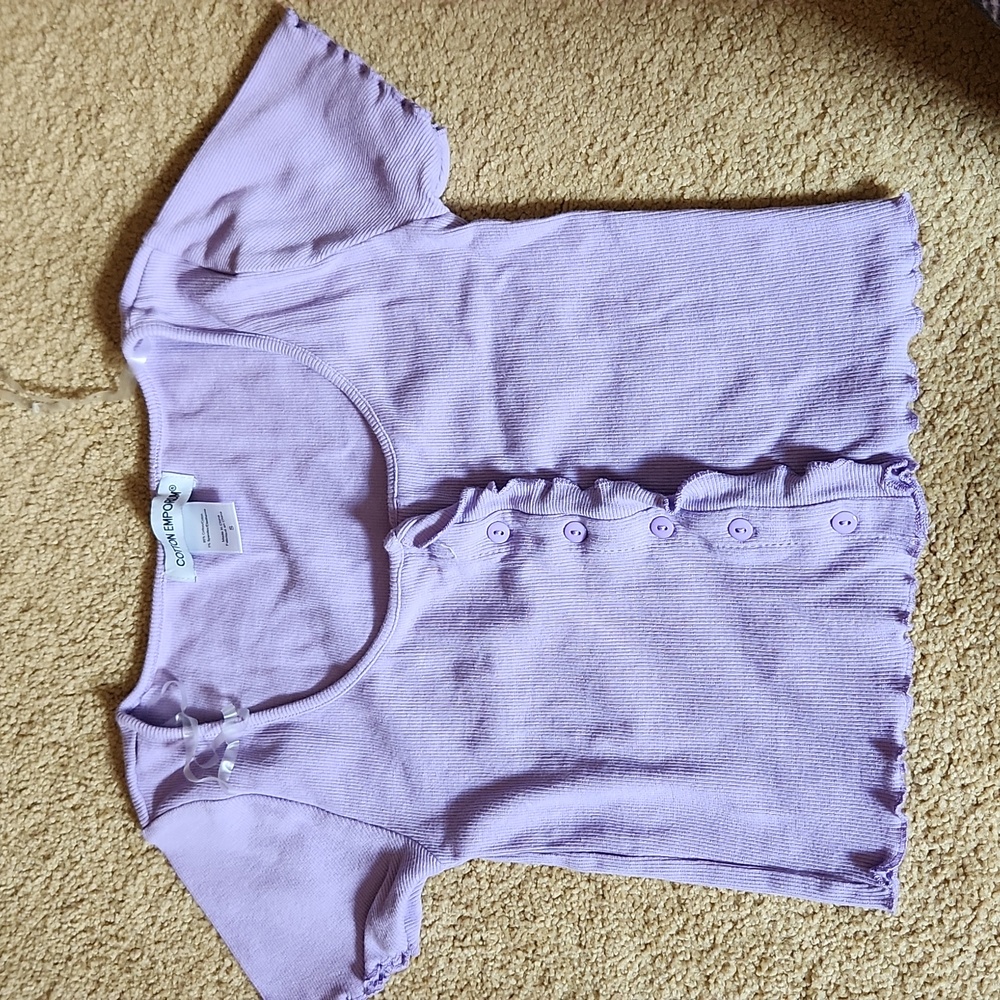 Lavender Purple Cropped Button-Down (never worn)